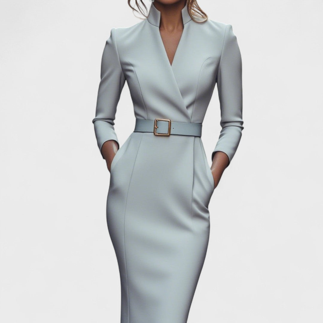 Maye™ Refined Black Dress + FREE belt