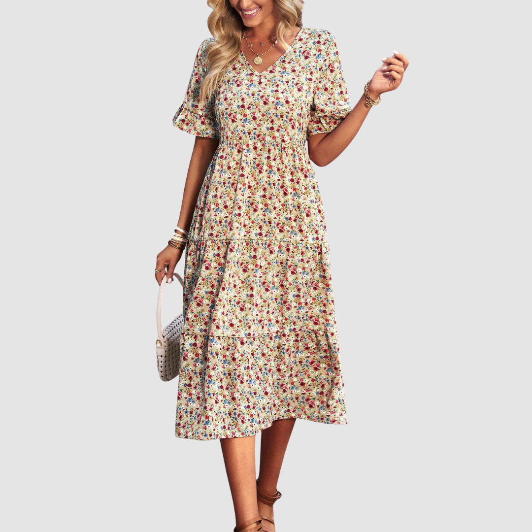 Thalia™ V-Neck Floral Dress