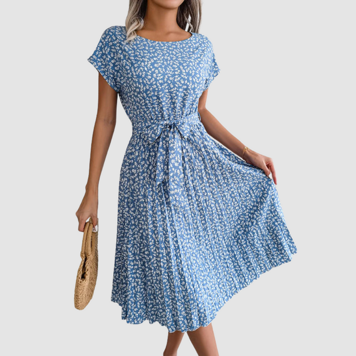 Lina™ Short Sleeve Floral A-Line Dress