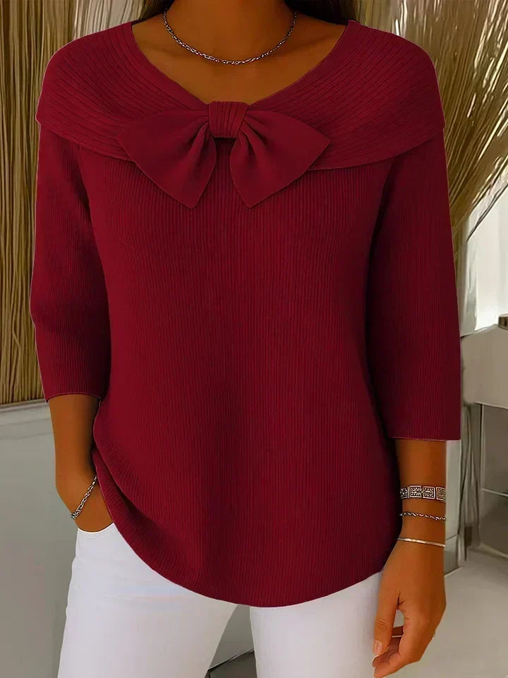 Tivella™ | Bow-Neck Sweater