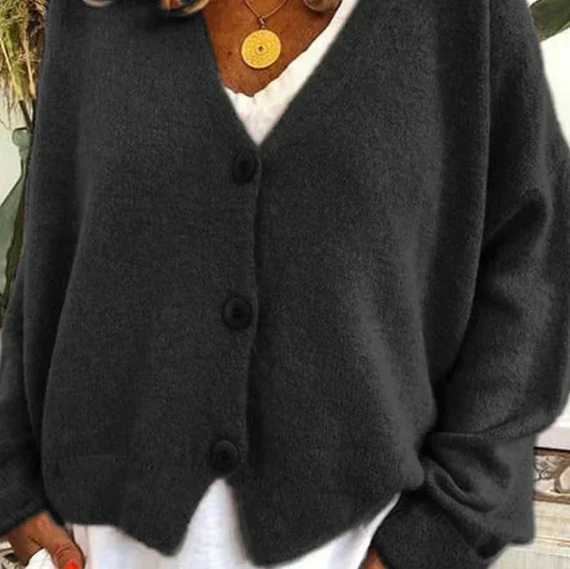 Diana | Women’s Cozy V-Neck Button Cardigan