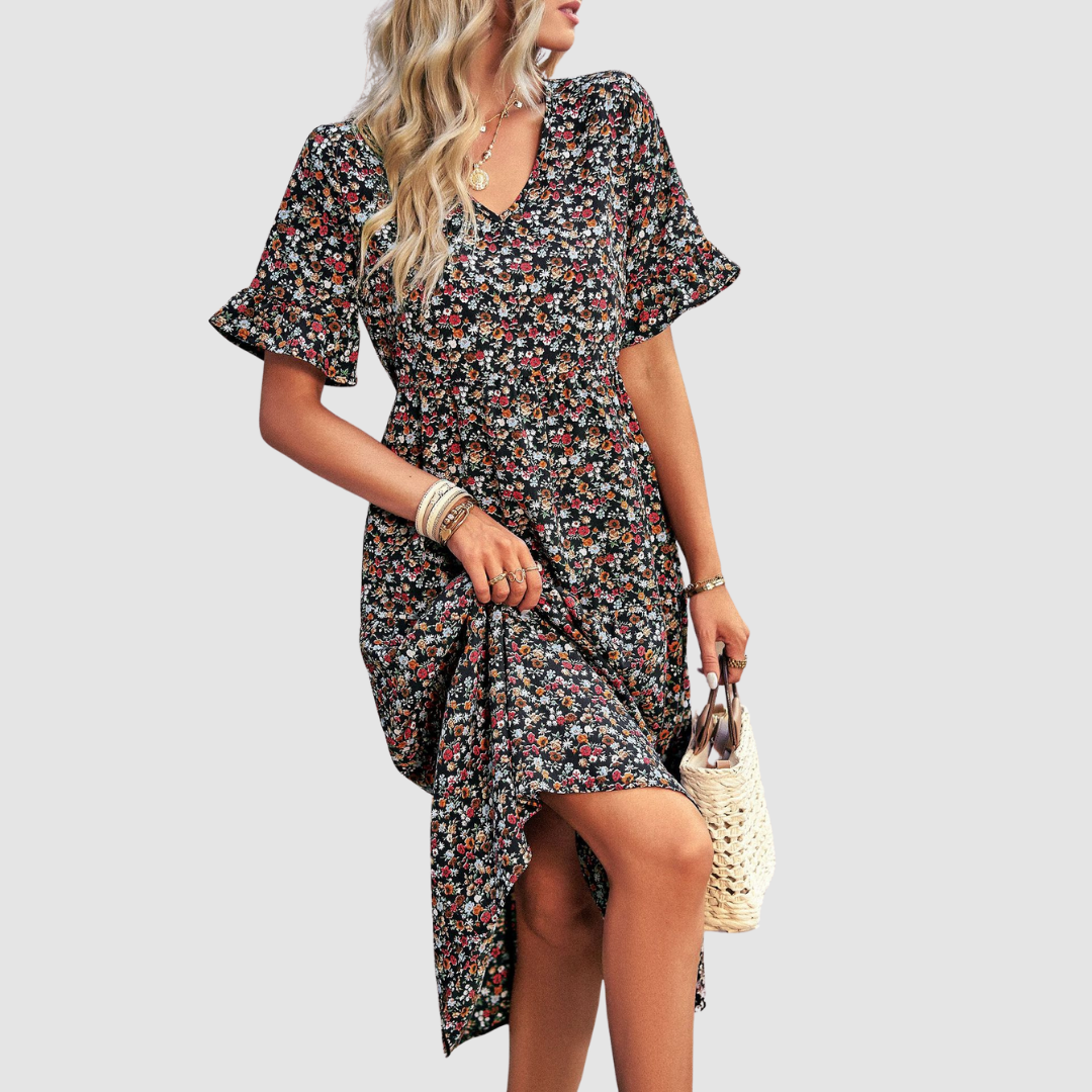 Thalia™ V-Neck Floral Dress