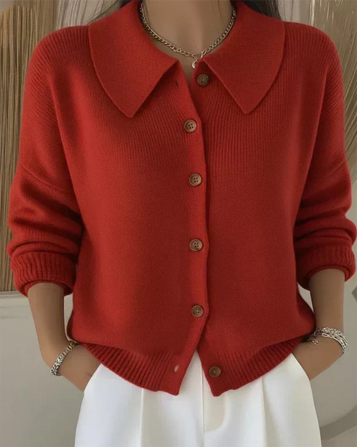 Vespera™ | Cropped Collar Cardigan
