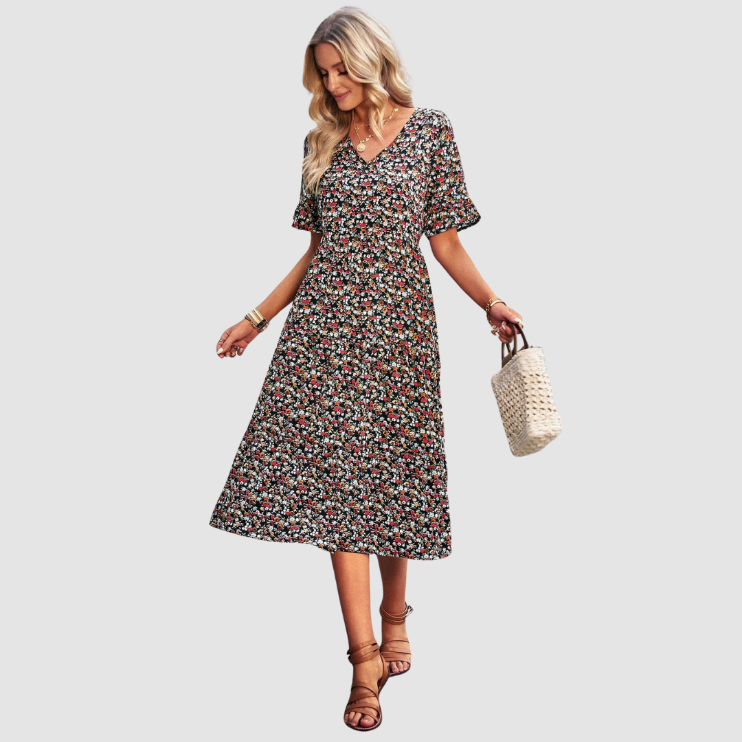 Thalia™ V-Neck Floral Dress