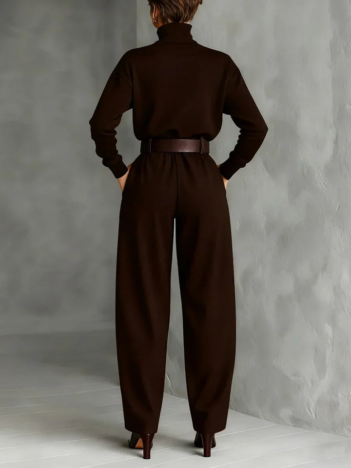 Jessica™ Elegant Top & Straight-Leg Pants Set