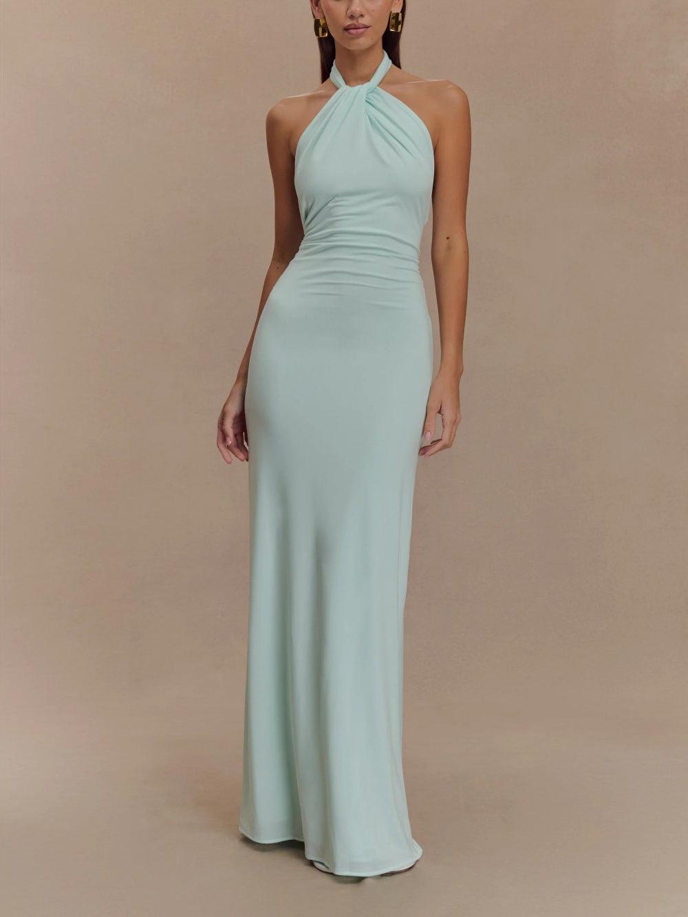 Chellie™ Slinky Halter Maxi Dress
