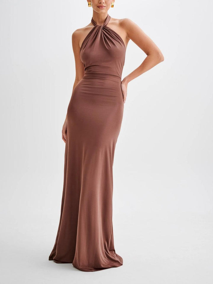 Chellie™ Slinky Halter Maxi Dress