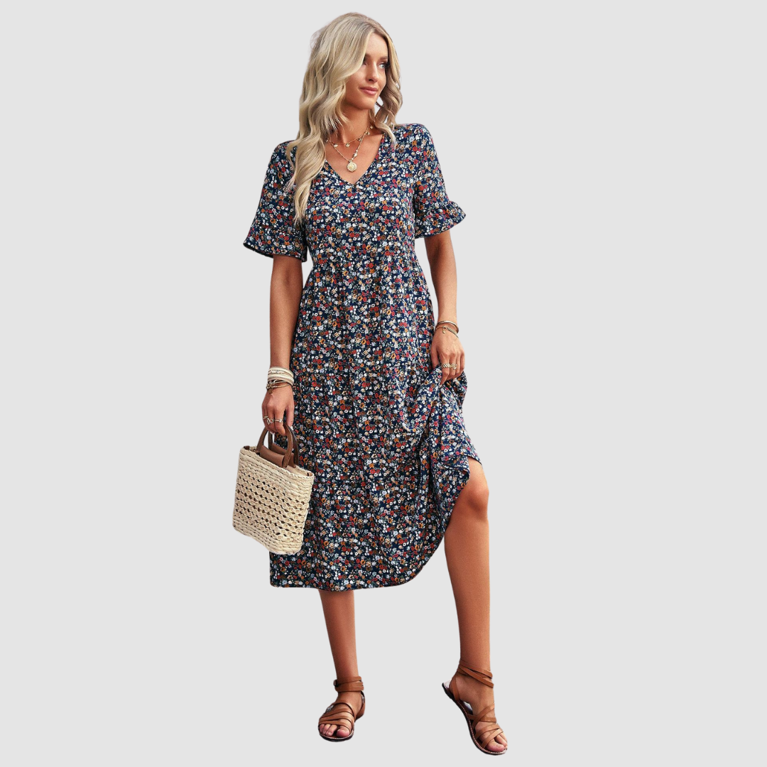 Thalia™ V-Neck Floral Dress