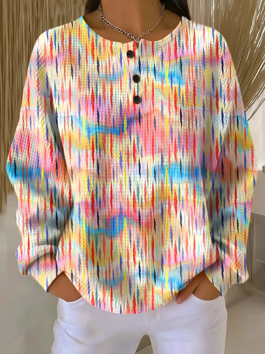 Sofia | Vibrant Sweater Featuring Raindrop Design