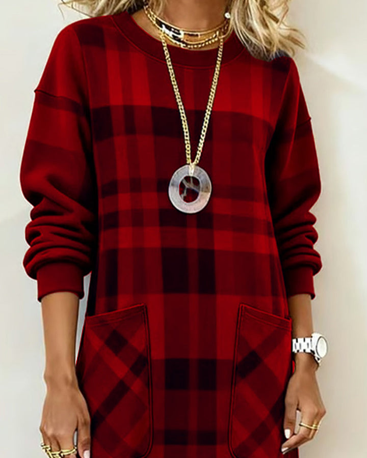 Kathrine™ Elegant Plaid Dress