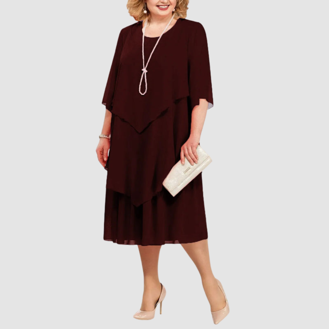 Elene™ Comfortable Elegant Chiffon Midi Dress