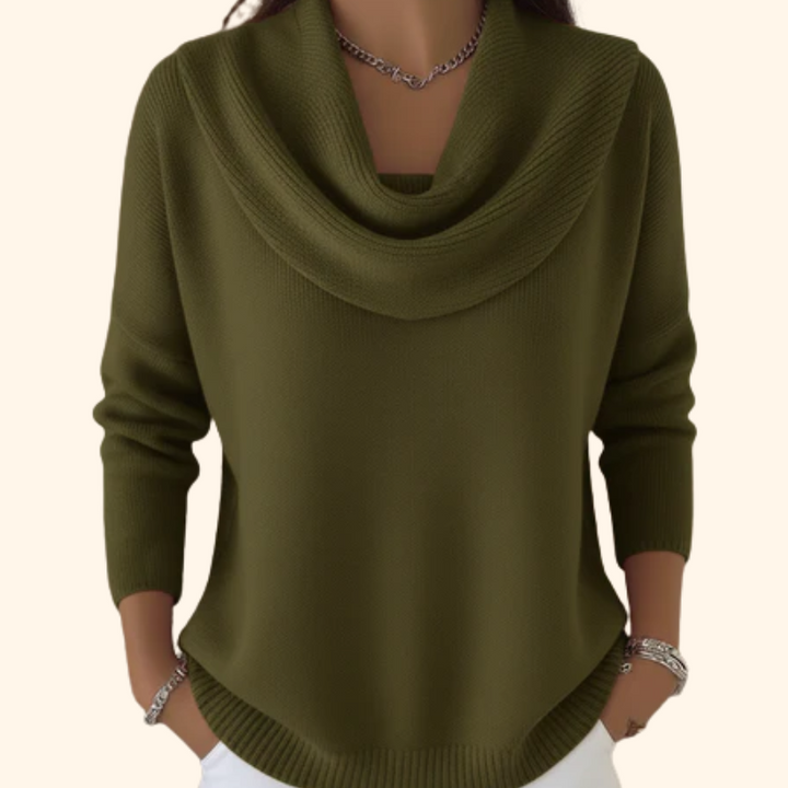 Marielle™ | Draped Collar Sweater