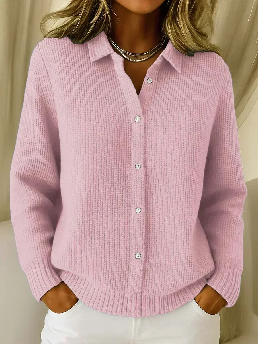 Coralie™ | Waffle V-Neck Cardigan