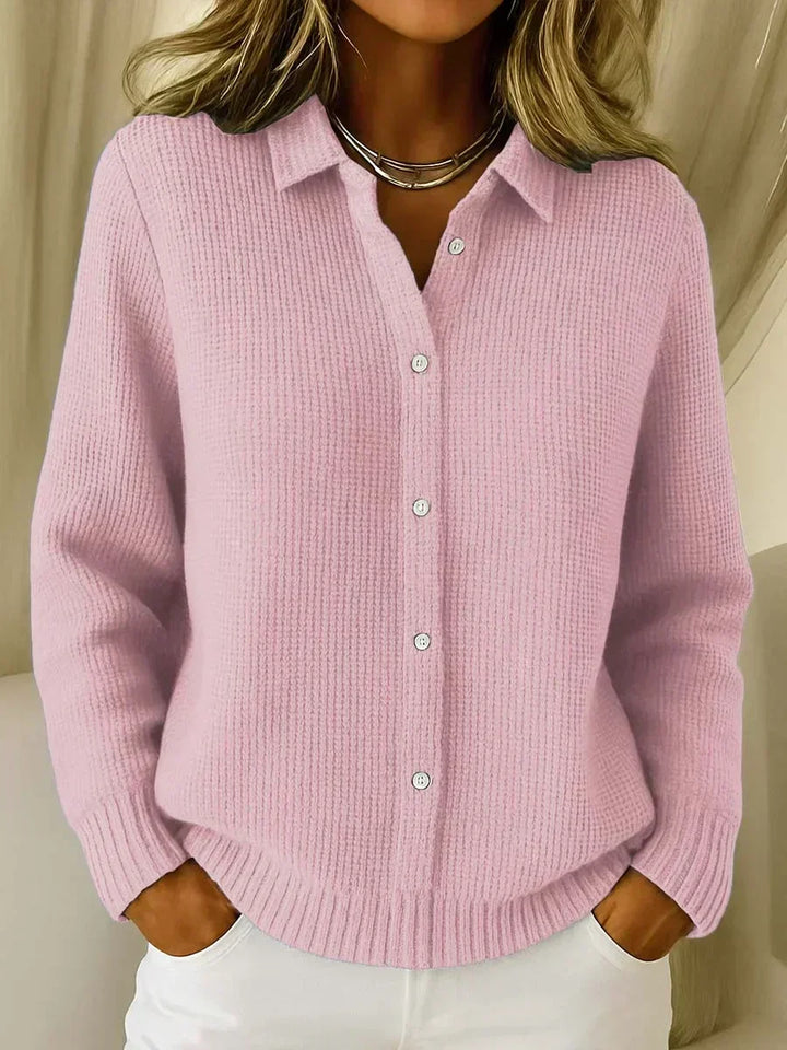 Coralie™ | Waffle V-Neck Cardigan