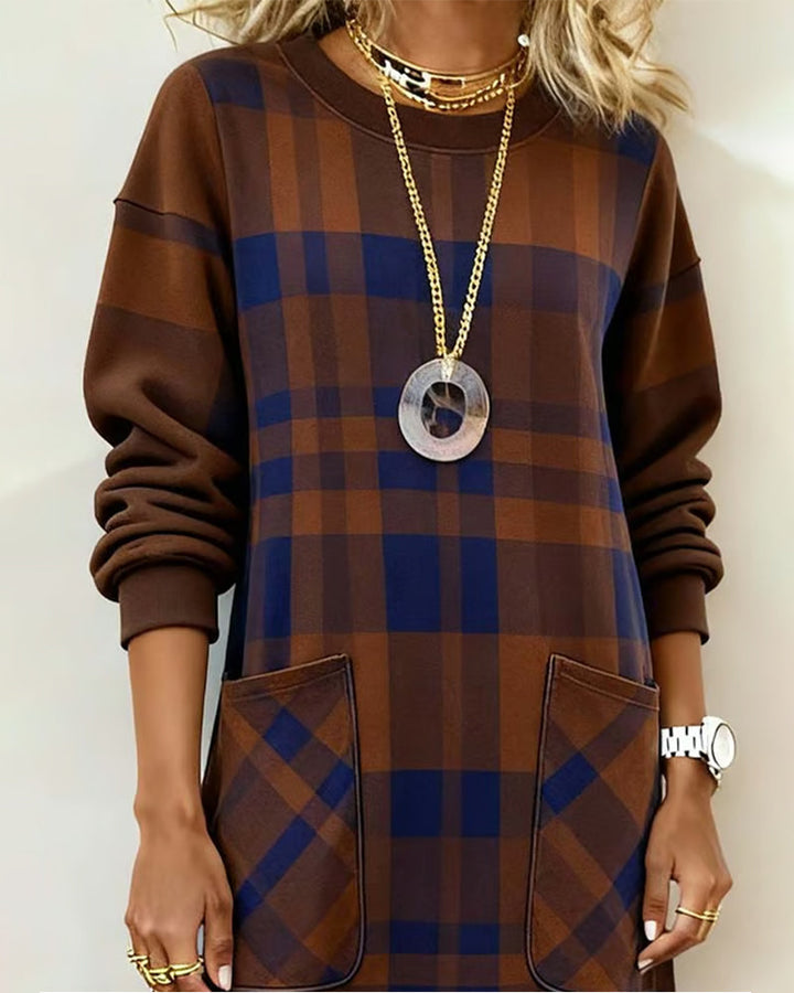 Kathrine™ Elegant Plaid Dress