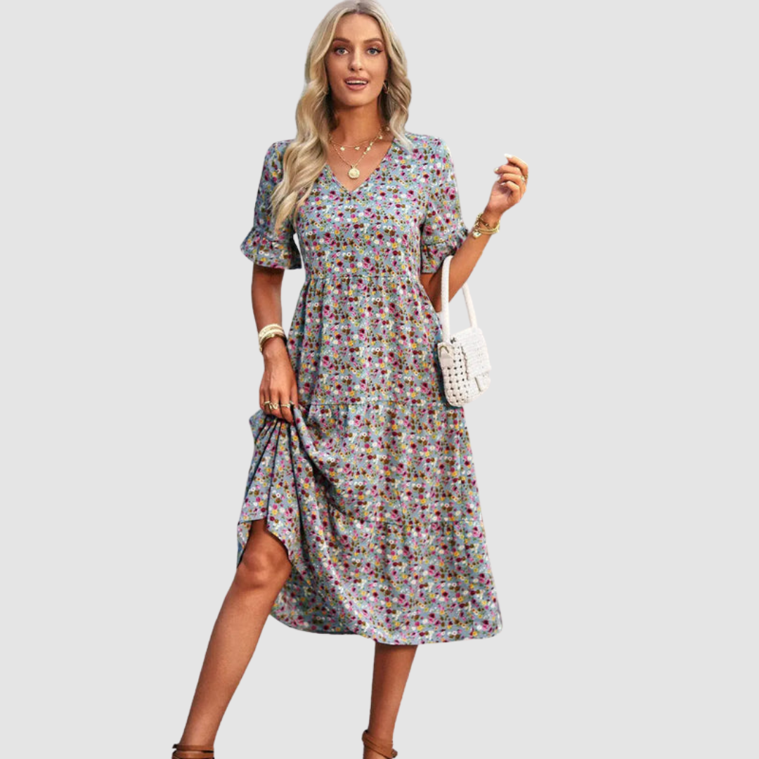 Thalia™ V-Neck Floral Dress