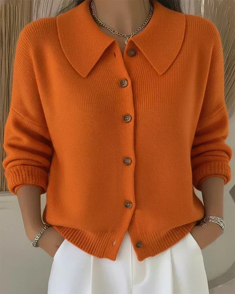 Vespera™ | Cropped Collar Cardigan