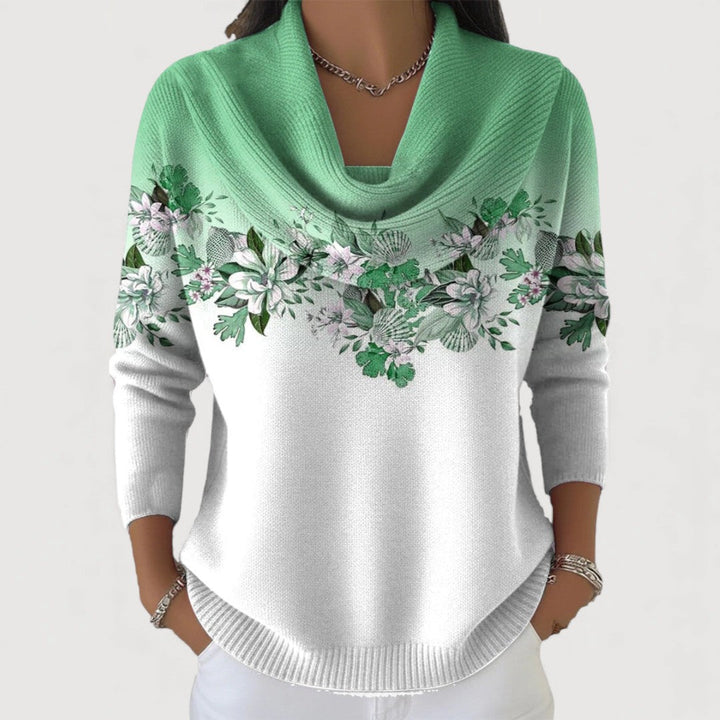 ALBA | FLORAL ROLL-NECK JUMPER