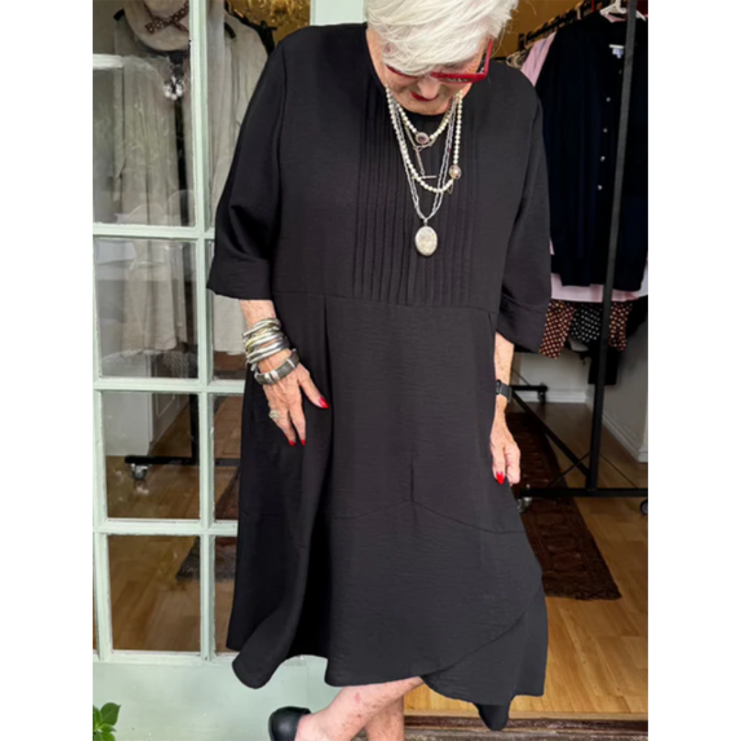 Katerina™ Pleated Irregular Hem Dress