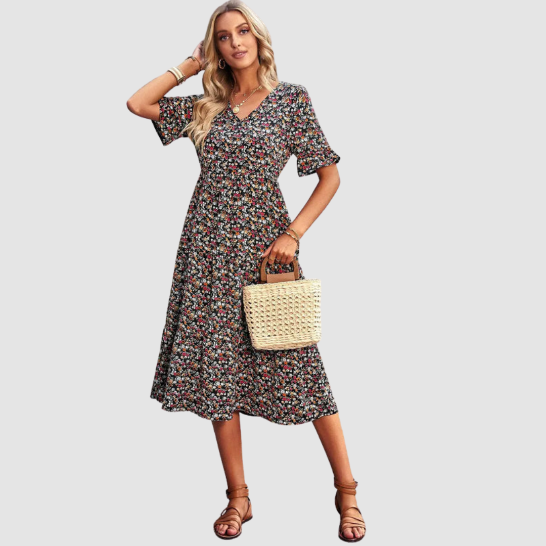 Thalia™ V-Neck Floral Dress