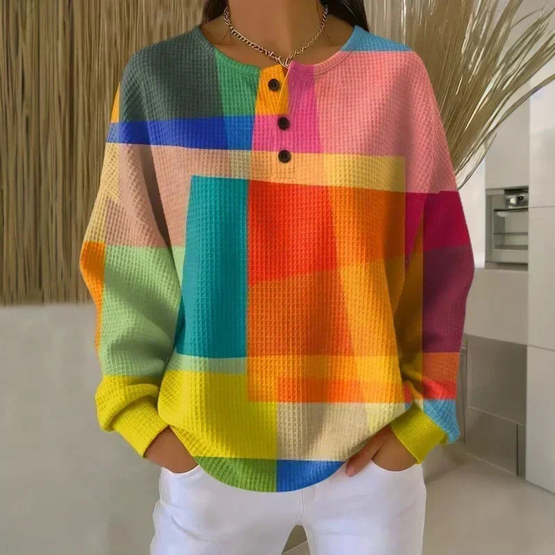 Ondine™ | Colour-Block Waffle Sweater