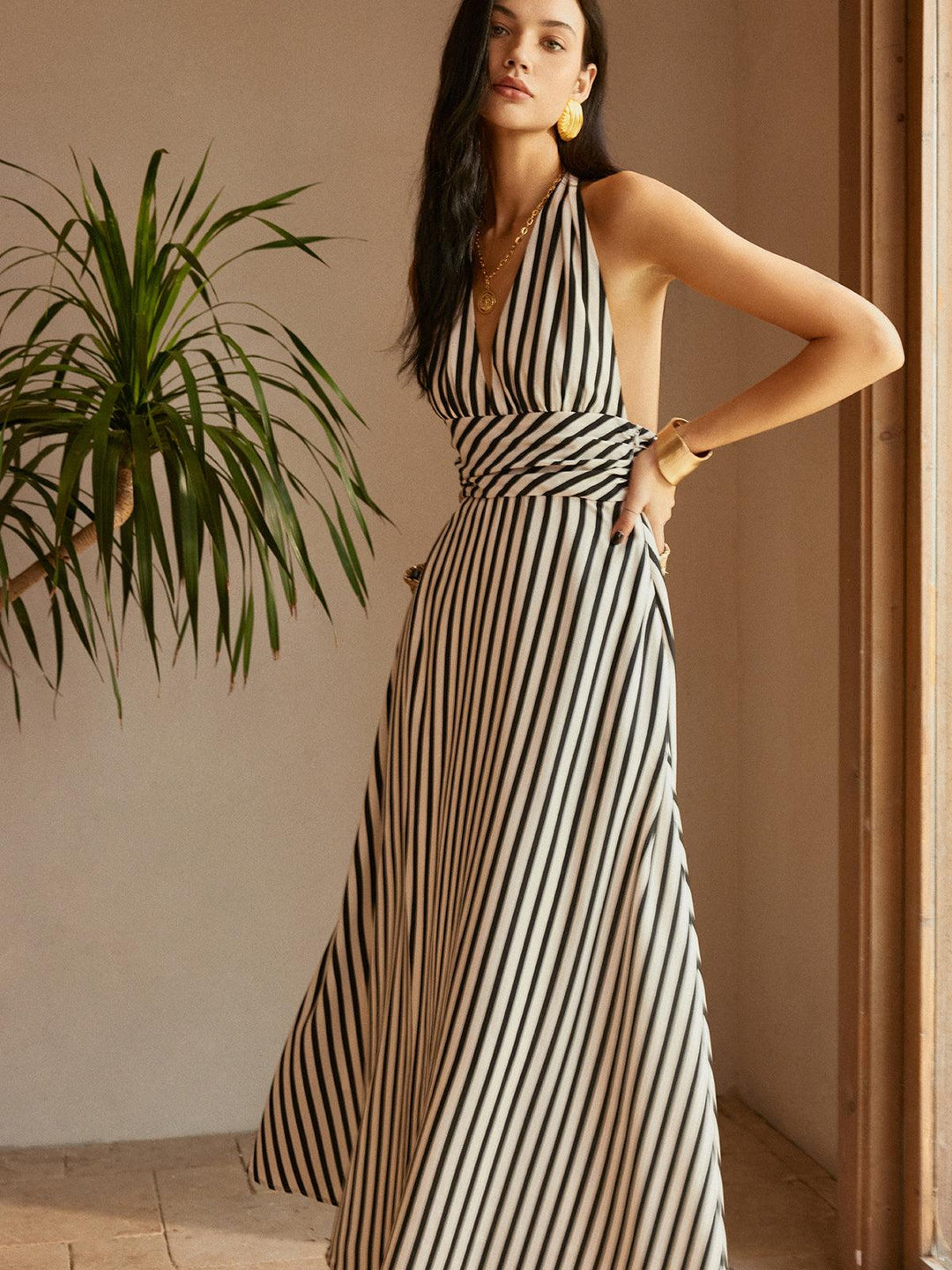 Tyla™ Striped Backless Dress