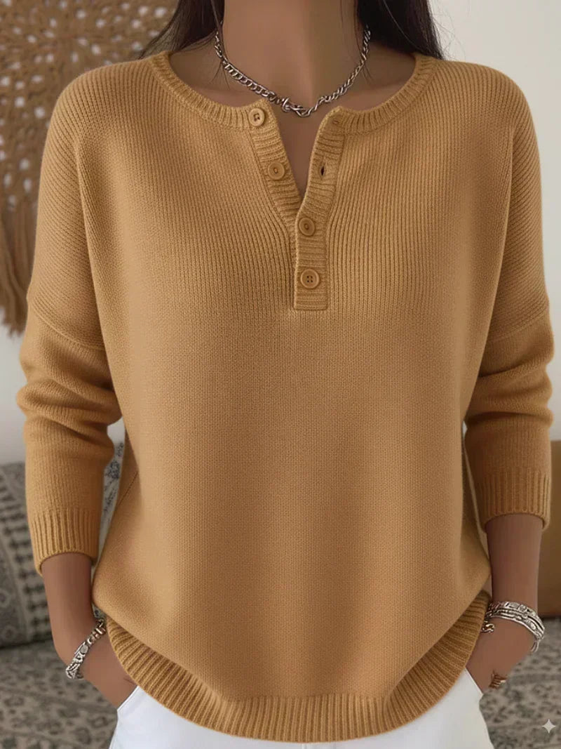 Helena™ | Henley Collar Sweater