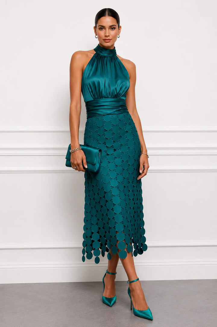 Eunice™ Halter Neck Midi Dress