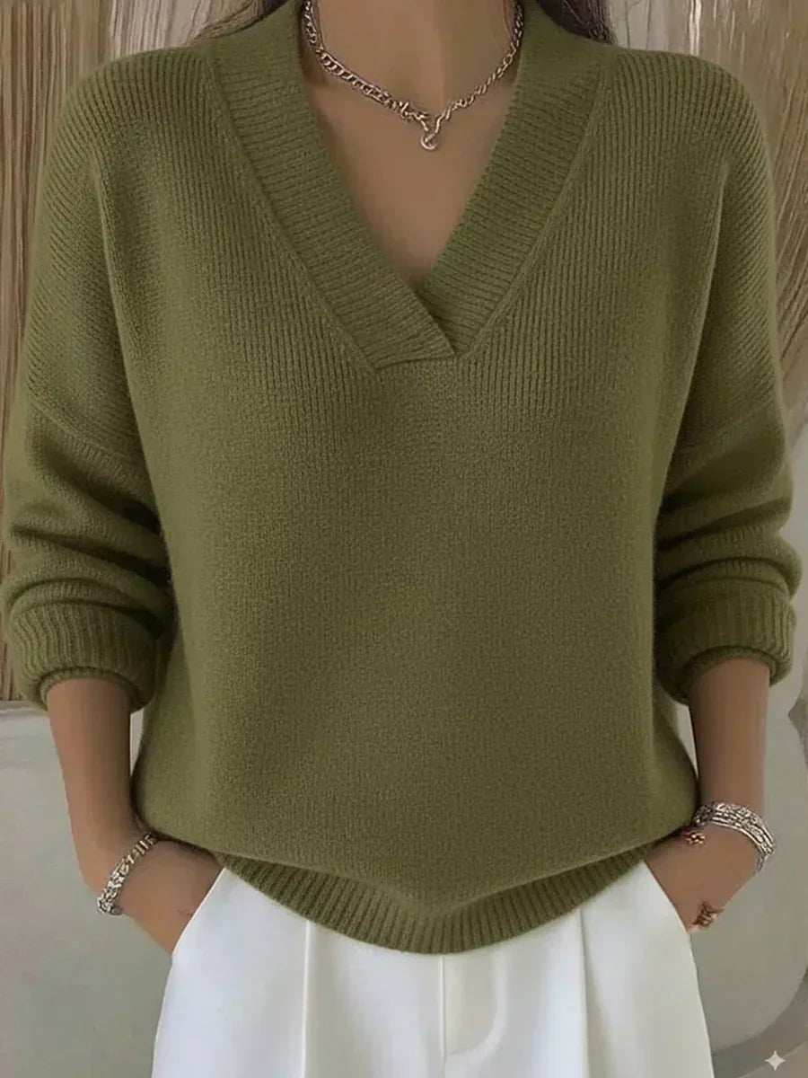 Violeta™ | Deep V-Neck Sweater