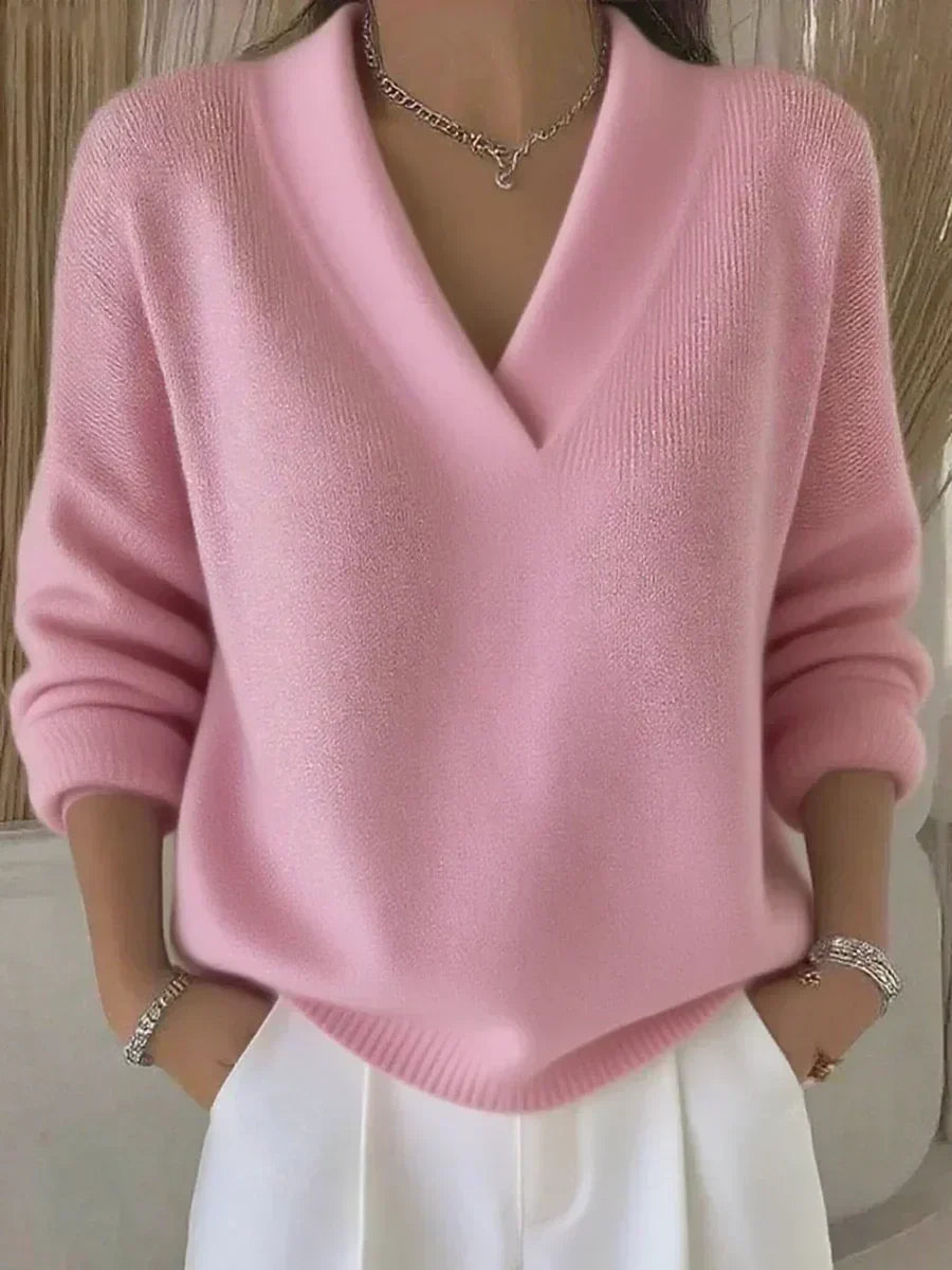 Violeta™ | Deep V-Neck Sweater