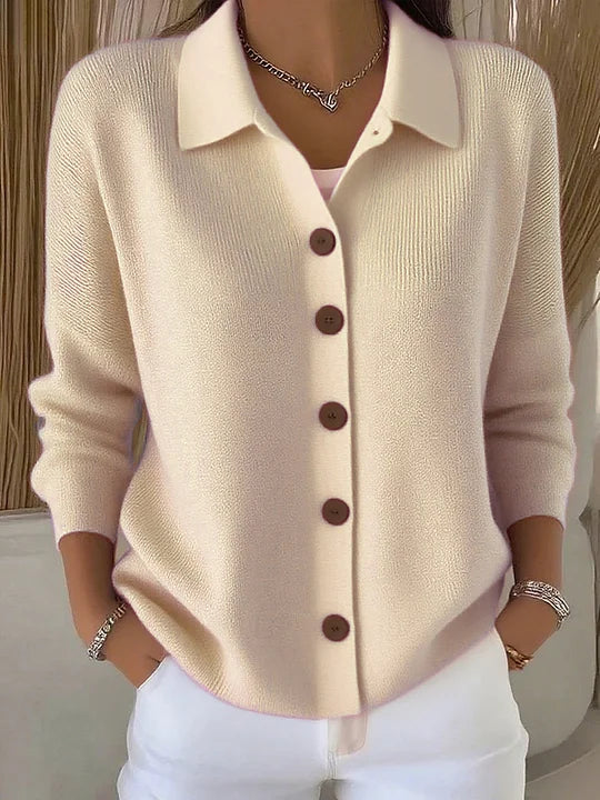 Josephine™ | Shirt Collar Cardigan