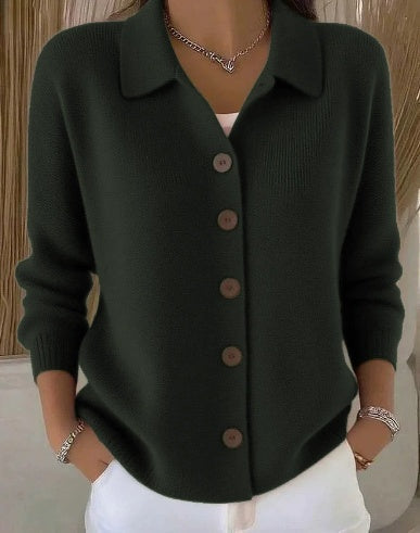 Josephine™ | Shirt Collar Cardigan