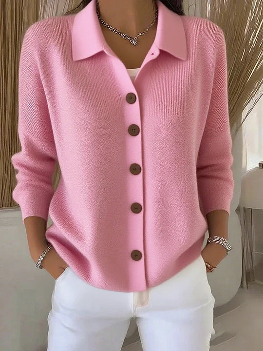 Josephine™ | Shirt Collar Cardigan