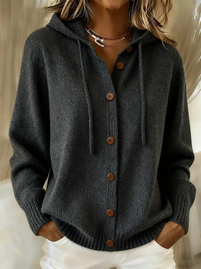Brenda™ | Hooded Drawstring Cardigan