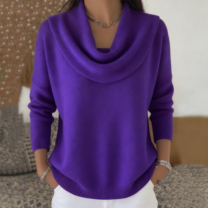 JULIA | DRAPED-NECK JUMPER
