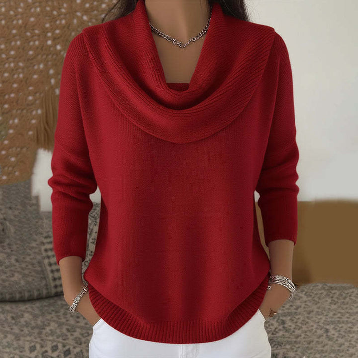 JULIA | DRAPED-NECK JUMPER