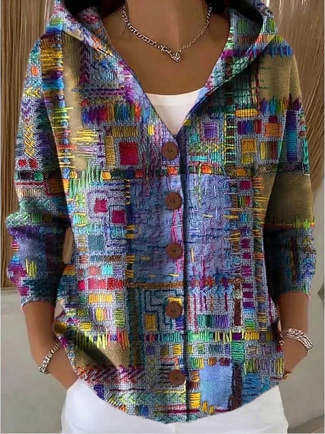 PALOMA | PRINTED HOODED CARDIGAN