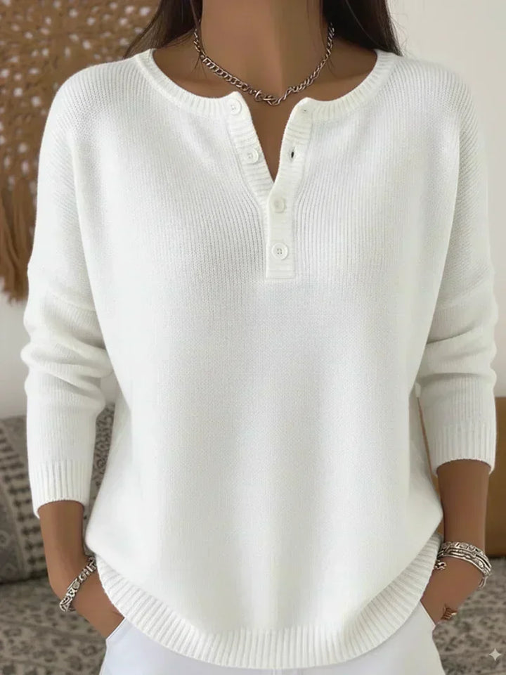 Helena™ | Henley Collar Sweater