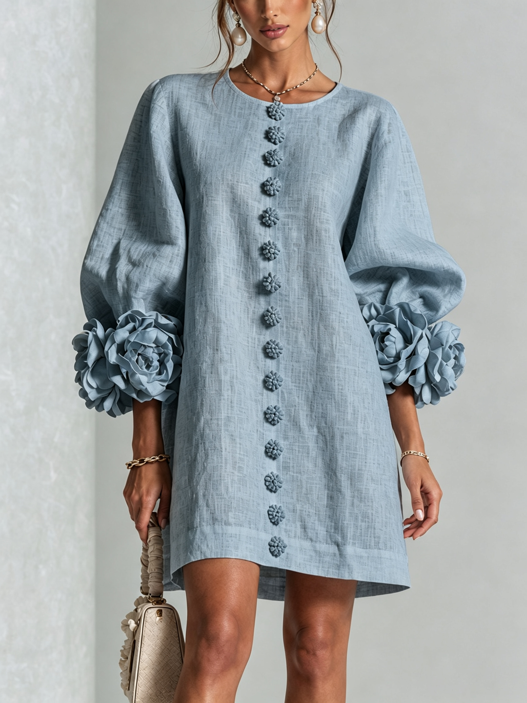 Michelle™ Floral Button-Down Mini Dress