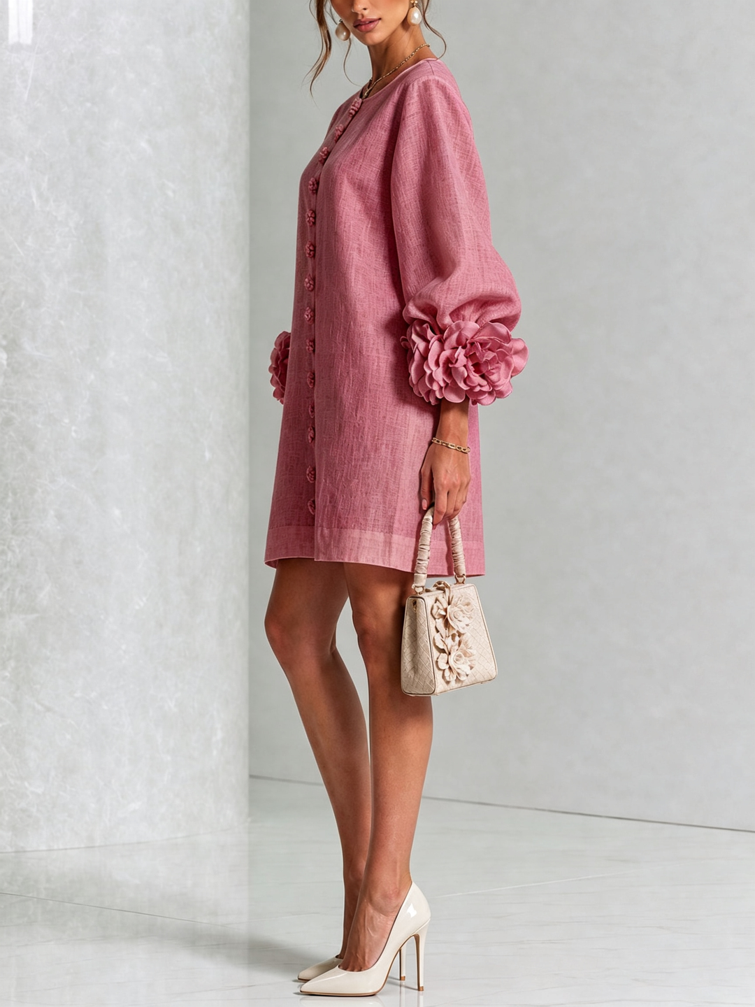 Michelle™ Floral Button-Down Mini Dress