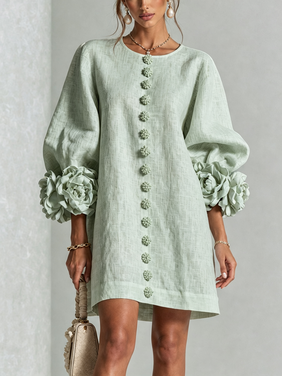 Michelle™ Floral Button-Down Mini Dress