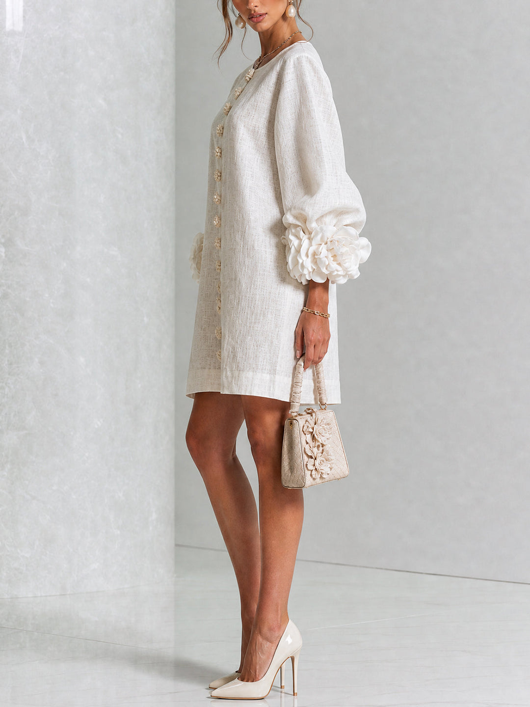 Michelle™ Floral Button-Down Mini Dress
