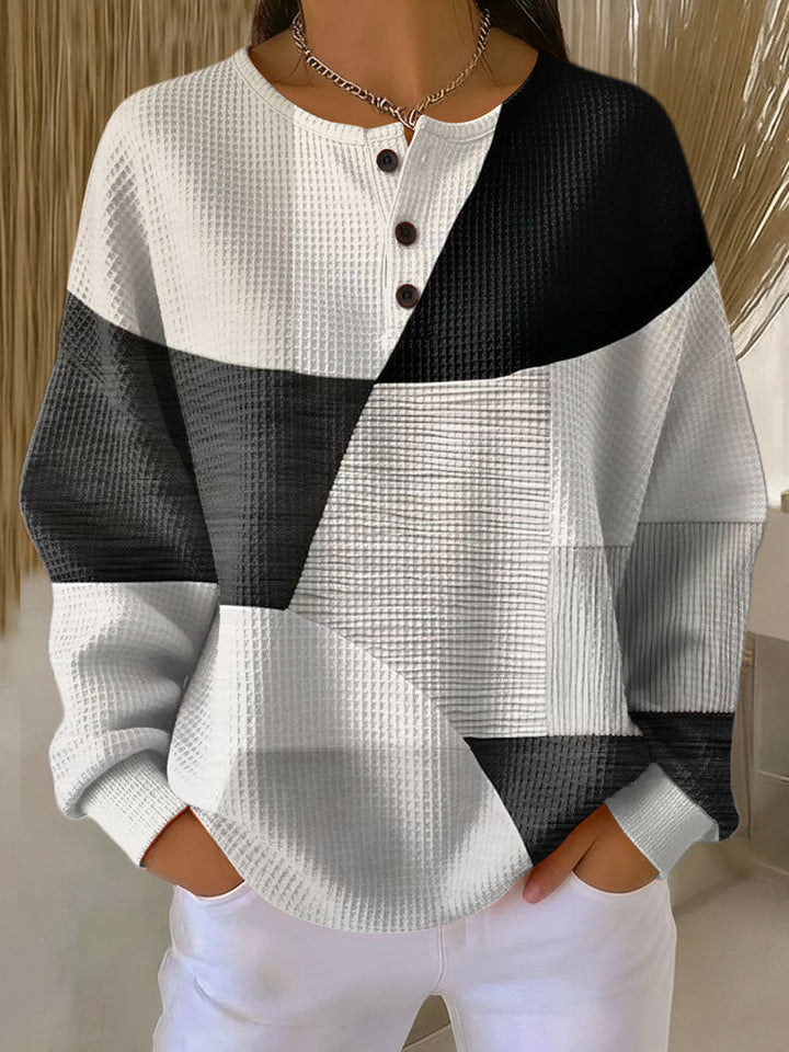 Ondine™ | Colour-Block Waffle Sweater