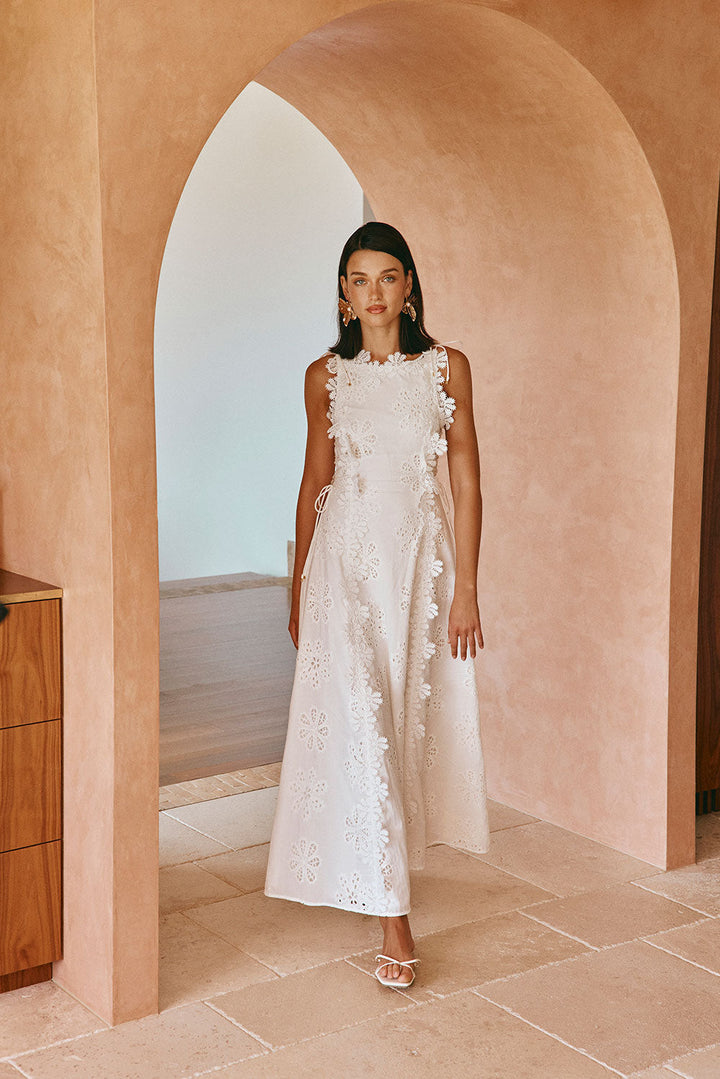 Lucy™ Floral Embroidered Maxi Dress