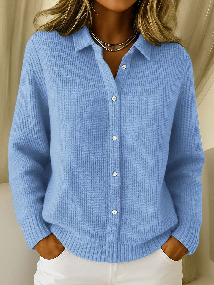 Coralie™ | Waffle V-Neck Cardigan