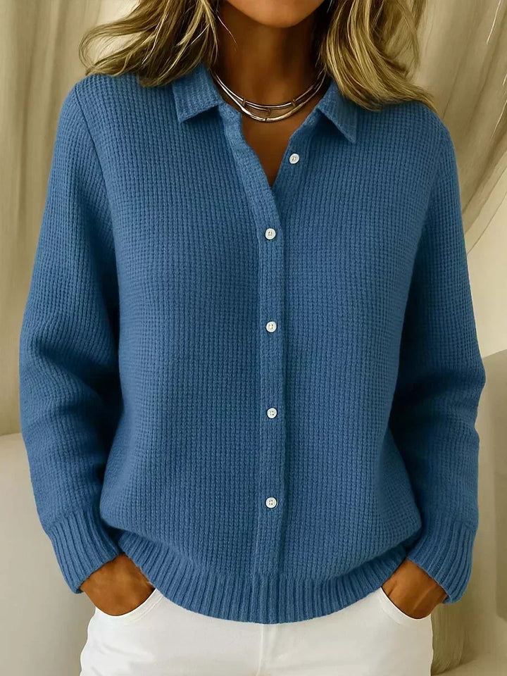 Coralie™ | Waffle V-Neck Cardigan