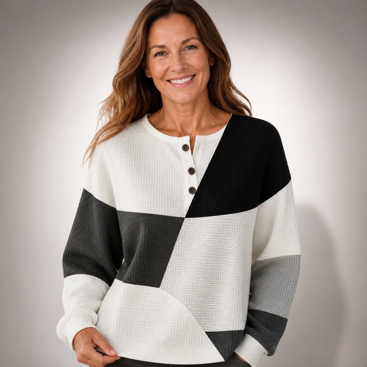 Ondine™ | Colour-Block Waffle Sweater