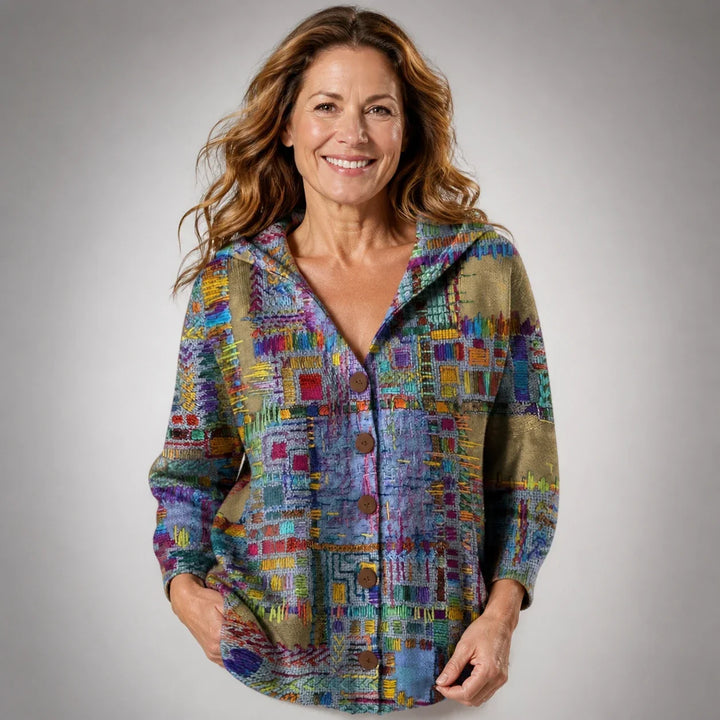 Patchouli™ | Printed Hooded Cardigan