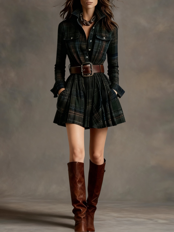 Evonne™ Vintage Mini Dress + FREE BELT