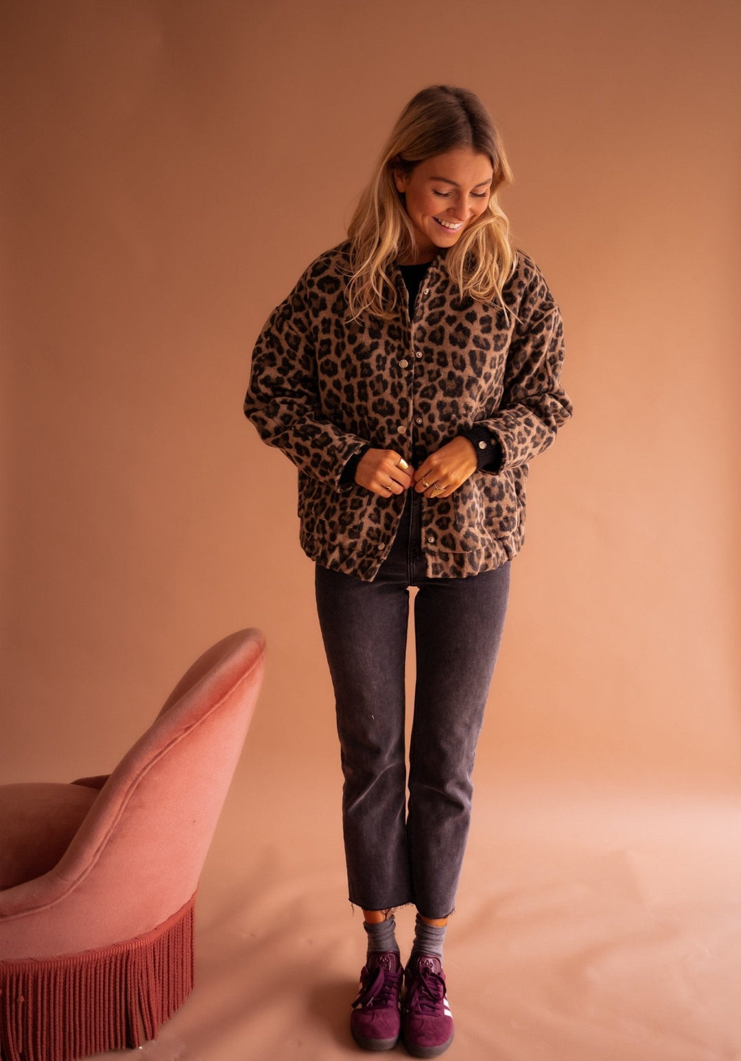 Charlene | Trendy Leopard Print Jacket
